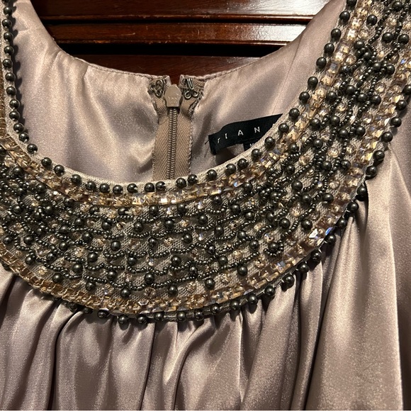 Gold and Black Beaded Cocktail Dress - Picture 3 of 6